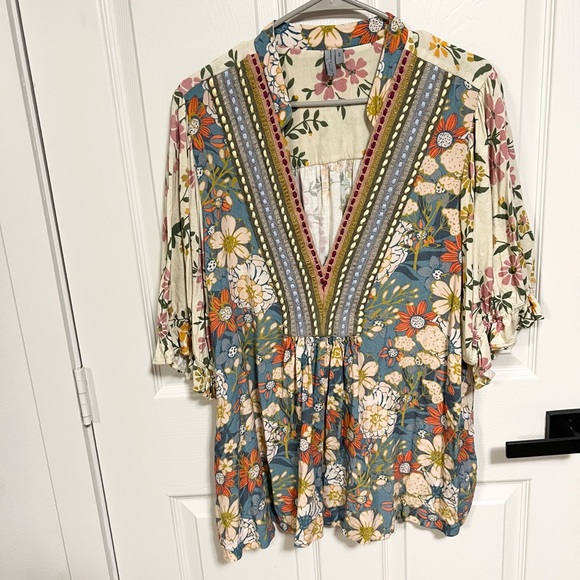 Anthropologie Bl-nk London Embroidered Stephanie top size 2X - Picture 10 of 11